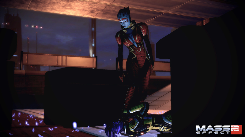 Illustration for article titled Mass Effect 2's New Blue Girl Kicks Ass